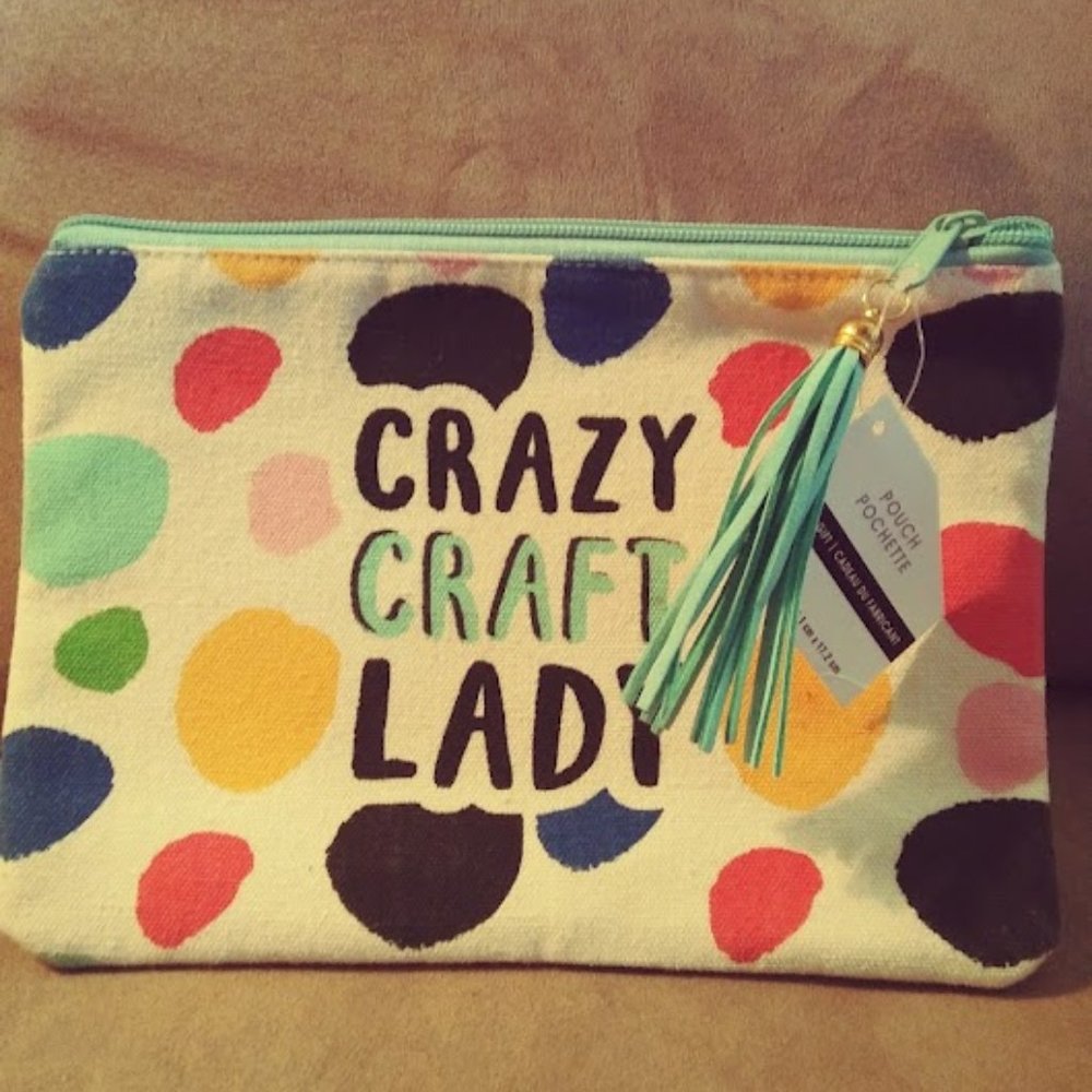 Maker's Gift Crazy Craft Lady Pouch Bag